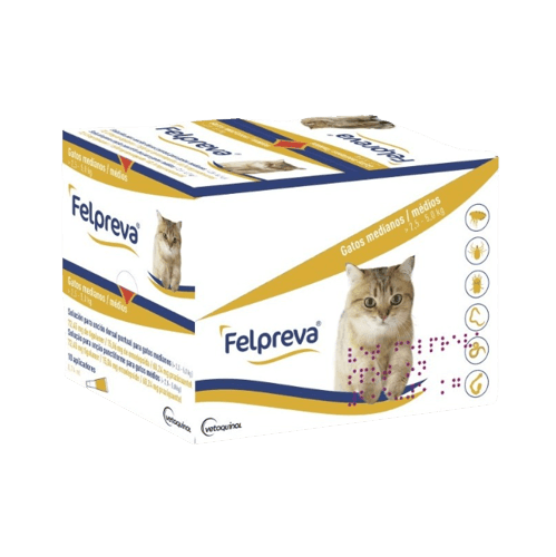 Felpreva Gatos Parásitos Interno y Externos 3 Meses - Tu Antiparasitario Veterinario