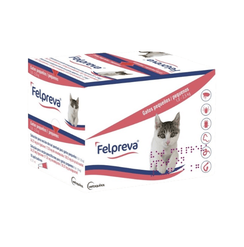 Felpreva Gatos Parásitos Interno y Externos 3 Meses - Tu Antiparasitario Veterinario