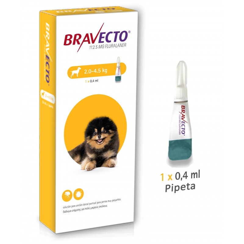 Bravecto Spot-On Perros – Pipeta Antiparasitaria de 12 Semanas