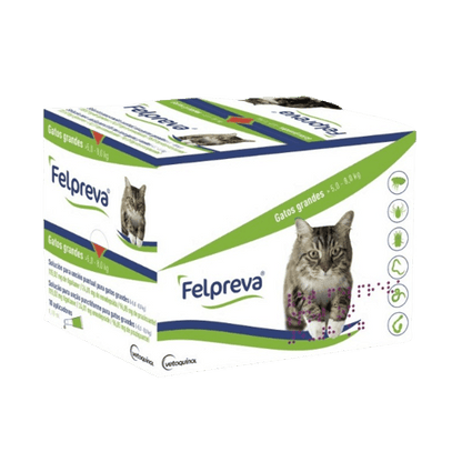 Felpreva Gatos Parásitos Interno y Externos 3 Meses - Tu Antiparasitario Veterinario