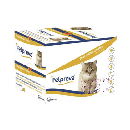 Felpreva Gatos Parásitos Interno y Externos 3 Meses - Tu Antiparasitario Veterinario