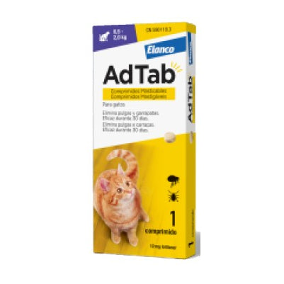 AdTab® Gatos – Comprimido Masticable contra Pulgas y Garrapatas