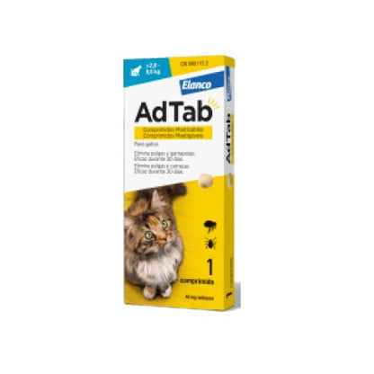 AdTab® Gatos – Comprimido Masticable contra Pulgas y Garrapatas