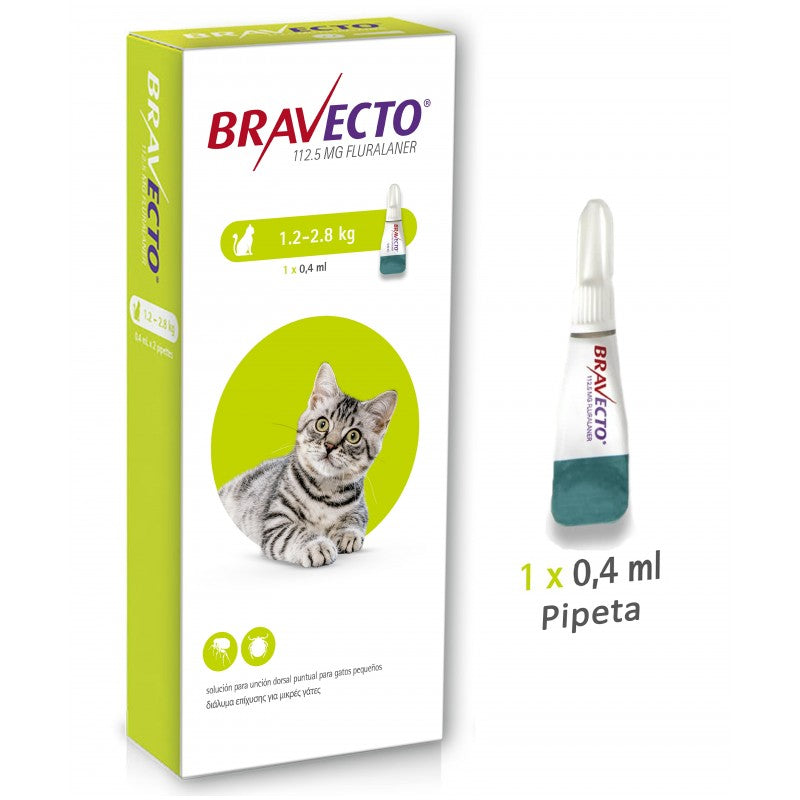 Bravecto Spot-On Gatos – Pipeta Antiparasitaria de 12 Semanas