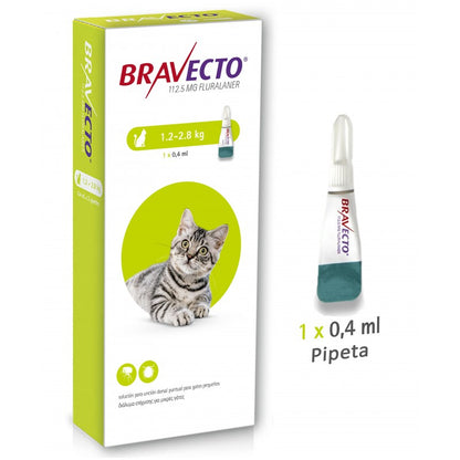 Bravecto Spot-On Gatos – Pipeta Antiparasitaria de 12 Semanas