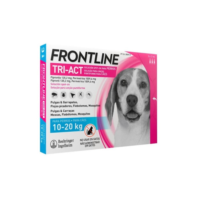 Frontline® TRI-ACT Perros – Pipeta Repelente contra Pulgas, Garrapatas y Mosquitos