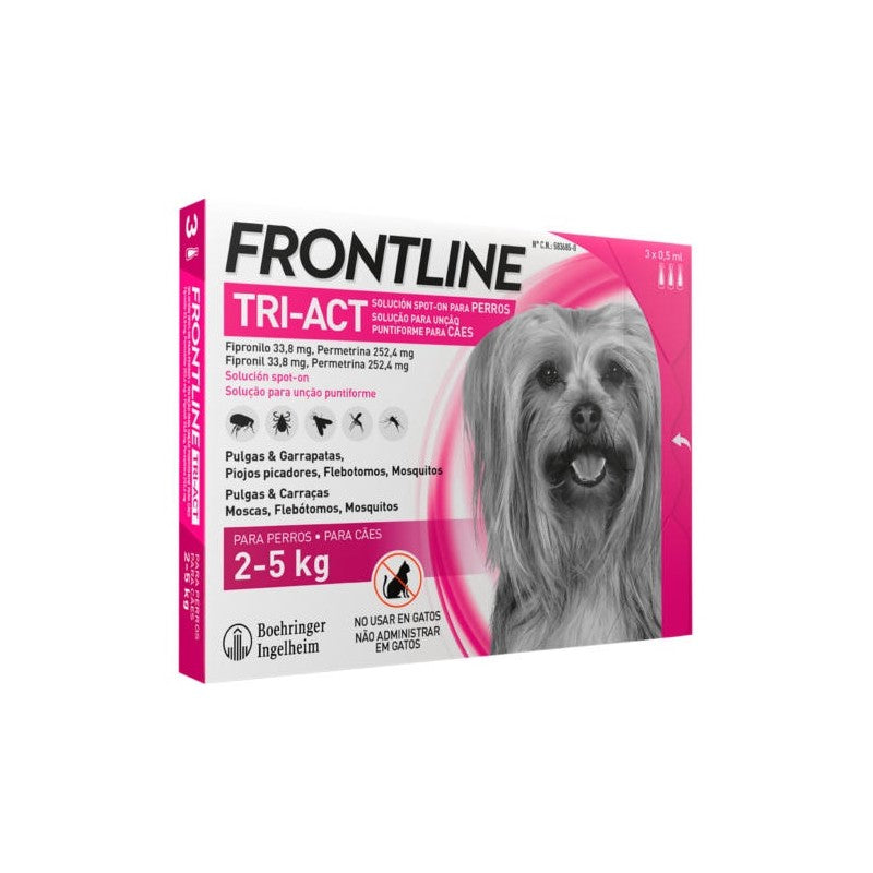 Frontline® TRI-ACT Perros – Pipeta Repelente contra Pulgas, Garrapatas y Mosquitos
